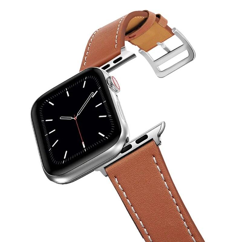 Cinturino in pelle per cinturino Apple Watch 44mm 45mm 49mm 41mm 40mm Accessorio cinturino correa braccialetto iWatch serie 5 6 SE 7 8 ultra