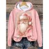 Fashion Women's Hooded Sweater 3D Casual Color Printing Casual Long Sleeve Sweater