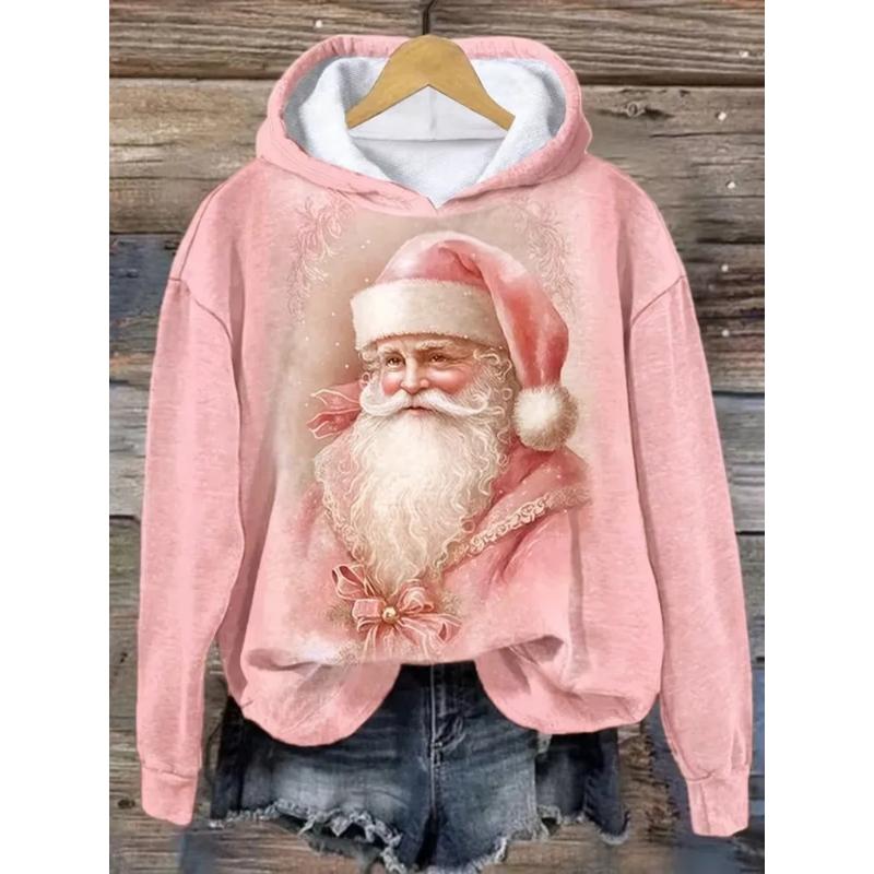 Fashion Women's Hooded Sweater 3D Casual Color Printing Casual Long Sleeve Sweater