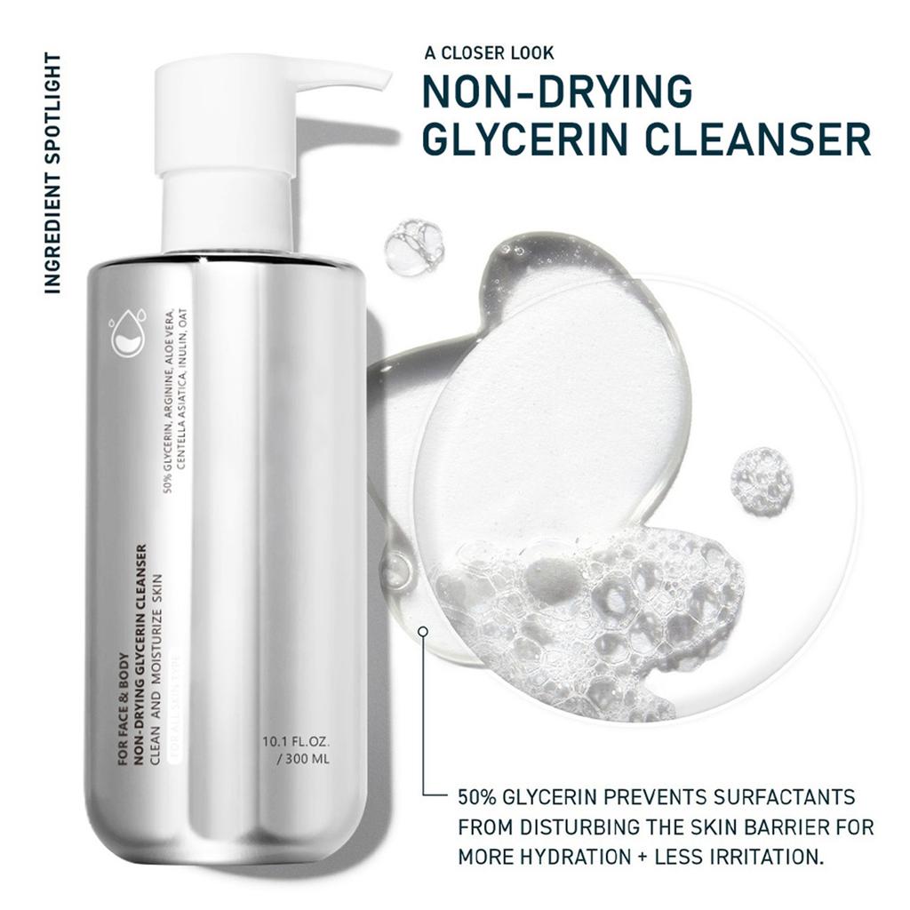 Feuchtigkeitsspendender Glycerin-Reiniger Feuchtigkeitsspendender Gesichtsreiniger -Freies Gel Reinigendes Schmutz Feuchtigkeitsspendender Reiniger, 300ML