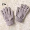 Cold Weather Accessories for Men Women Winter Thermal Gloves Women, Thickened Velvet Lined Mittens, Knit Five Finger Elastic Wrist Cuff Gear with Rib