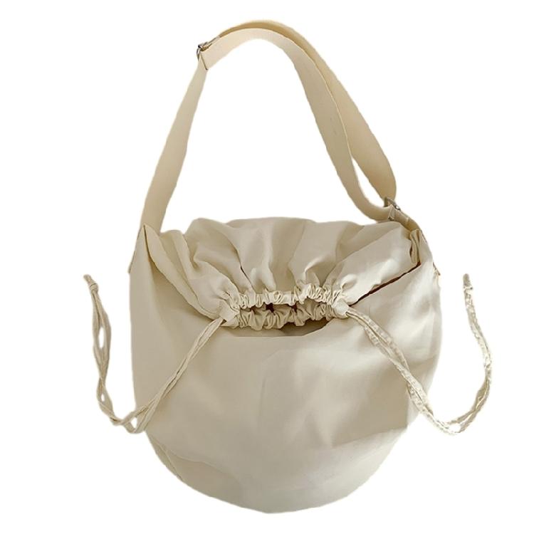 Drawstring Crossbody Shoulder Bag Simple Fashion Bag Versatile Bag Nylon Bags