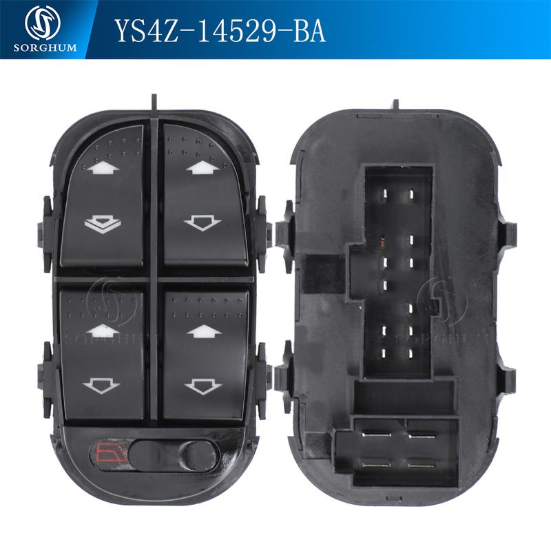 SORGHUM 7S4T-14529-AA 7S4Z-14529-A Power Window Switch Button For Focus 2000 07 MK1 Fucus CAK YS4Z14529BA 7S4Z14529A YS4T14529AA