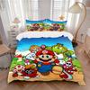 Super Mario Adventure Print 3Pcs Bedding Setduvet Cover With 2 Bedropillowcase Home Birthday Gift