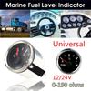 Universal Boat Vechile Fuel Level Gauge Marine Yacht Trim Tank Indicator 52mm 12/24V 0-190 Ohms