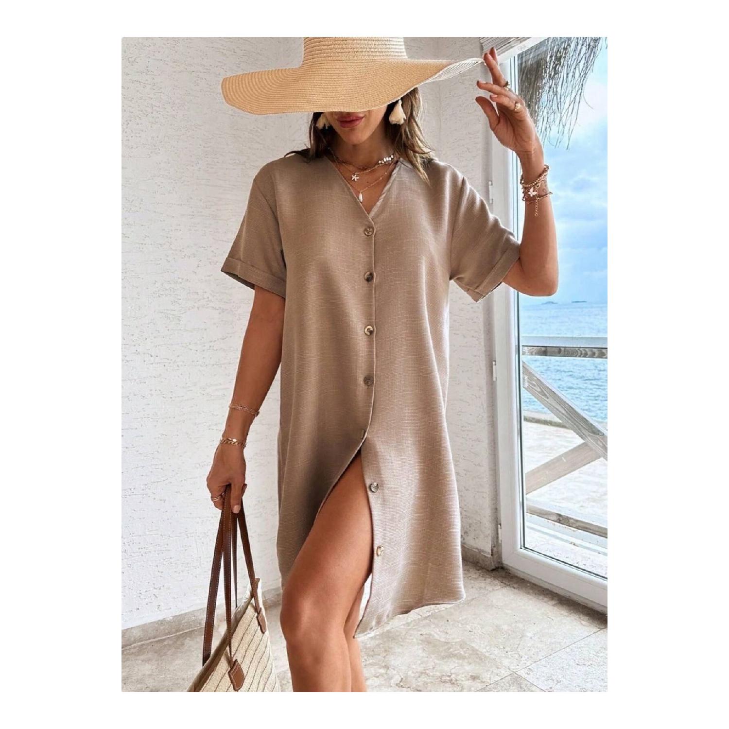 

Льняное Красное Платье L