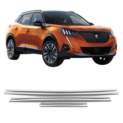Strisce Decorative per Finestrini Laterali, Acciaio Inossidabile, Cromate, Peugeot 2008 Dal 2020