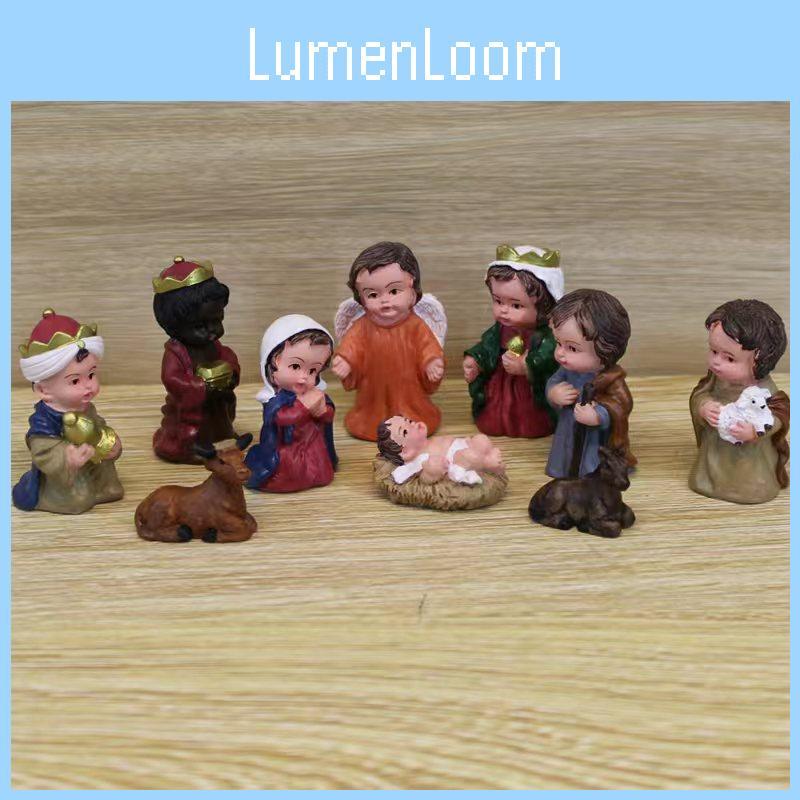 Creative Nativity Scene Resin Figurines With Artistic Design For Festive Home Decor