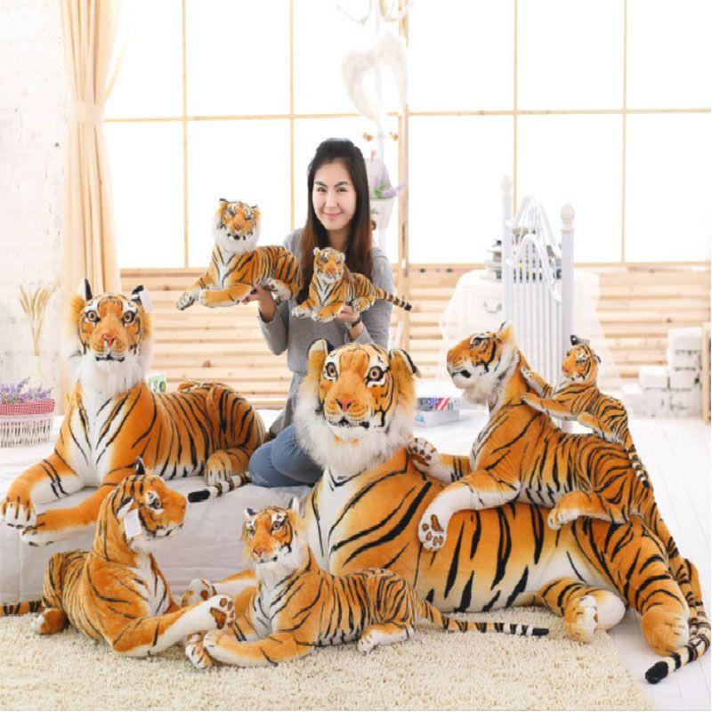 Tiger Plush Animal Realistic Big Cat Orange Bengal Soft Stuffed Toy Pillow Toys
