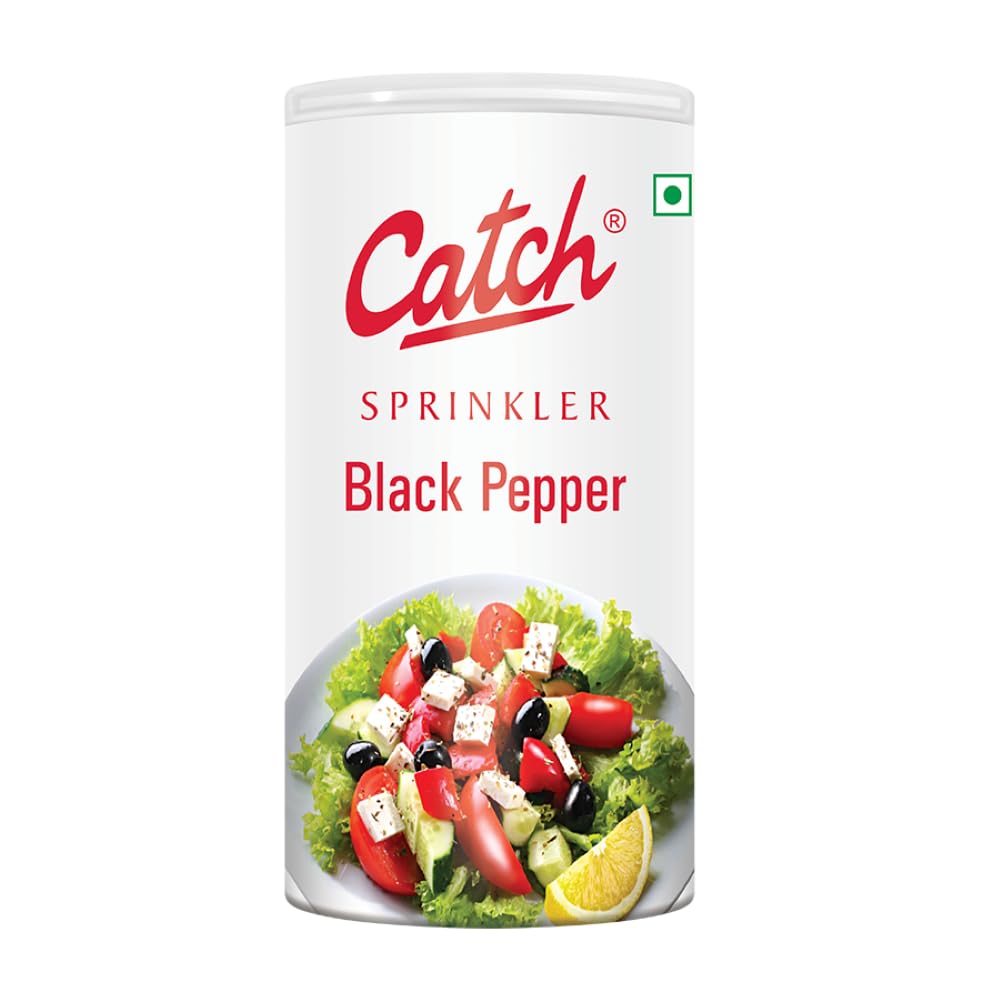 

Catch Black Pepper Sprinkles 100g – Premium Fine Ground Black Pepper Powder For Cooking, Seasoning, And Dining Table Use
