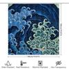 Large Wave Shower Curtain Waterproof Bathroom Decor Home Textile Custom-Made Polyester Fabric Creative Pattern Blue Color Aliexp