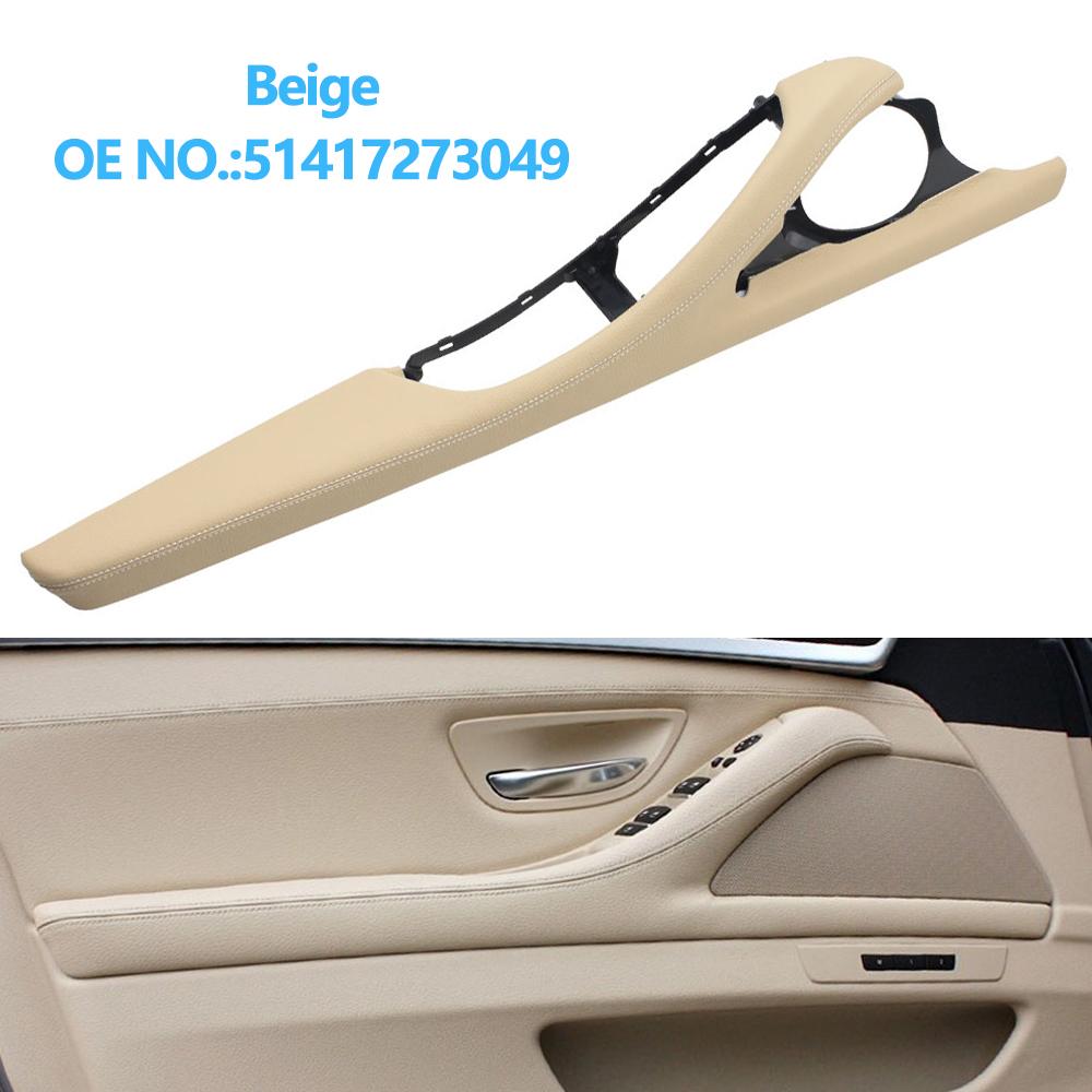 Reposabrazos de puerta Interior LHD RHD, soporte de marco exterior de cuero para BMW 5 Series F10 F11 F18 520 523 525 528 530