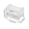 1:12 Baby Crib DIY Fitments Dollhouse Furniture Model Dollhouse Baby Bed  Bedroom Model Decor Toy