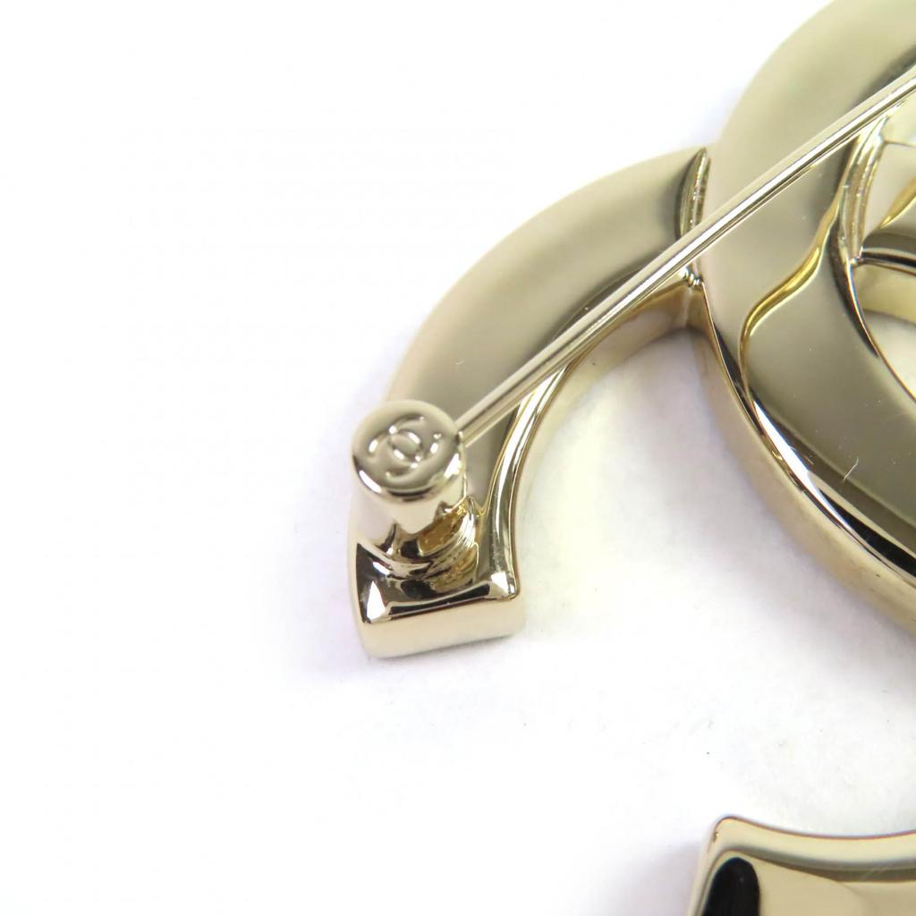 Chanel Brooch COCO Mark CC Logo Jewel Gold Black Women ABE829 B25C Used
