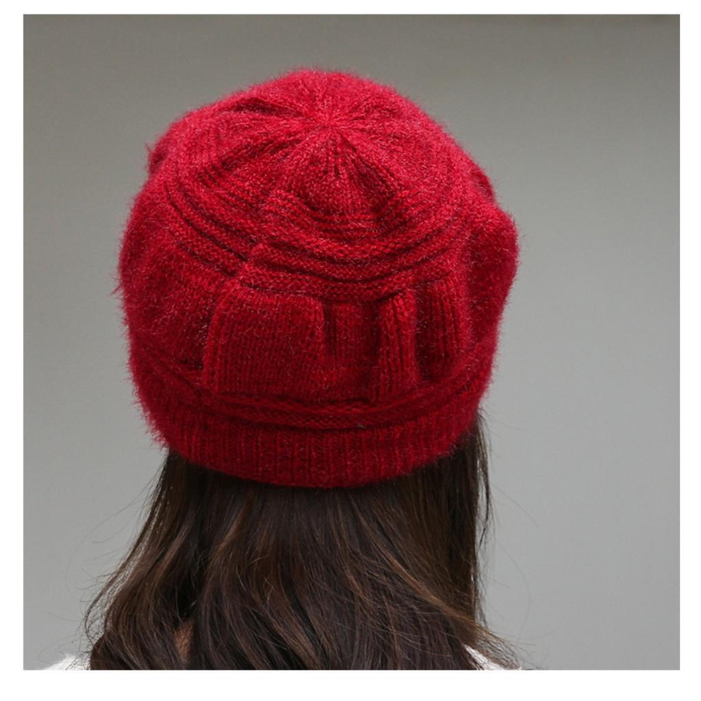 Velvet Hat, Thickened Hat, Knitted Hat, Knitted Hat, Warm Hat, Ladies' Hat, Beret