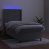 VidaXL Sommier à Lattes de Lit avec Matelas et LED, Lit Rembourré, Lit Simple, Lit Adulte de Chambre à Coucher Intérieur, 3139589