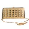RSINC Fashion Bridal Fancy Clutch for Wedding Golden | Fancy Clutch | Sling Bag - with Handle Inside With Sling Strp Chain | Wedding | Festival