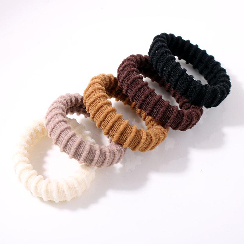Durable High Elasticity Black Hair Tie for Thick Hair - Enhances Volume