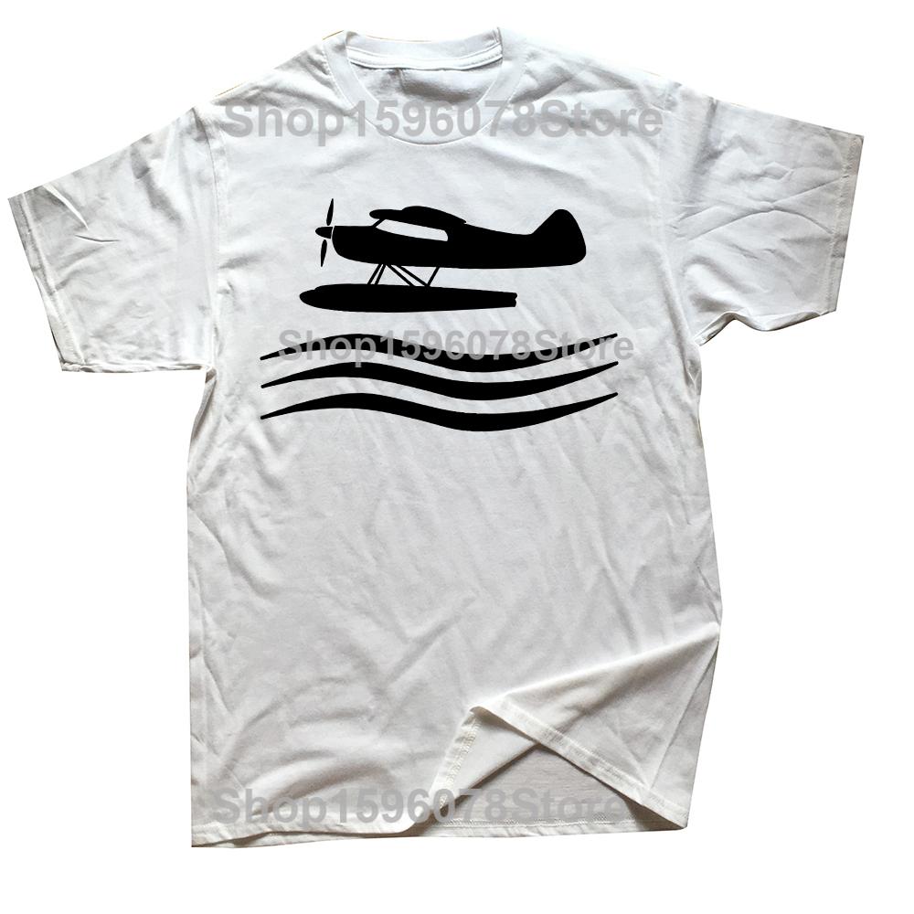 Funny Vintage Seaplane Pilot TShirt Summer Men Women Clothing Fashion T Shirts Cotton Short Sleeve Oversized Loose Tshirt Tops S