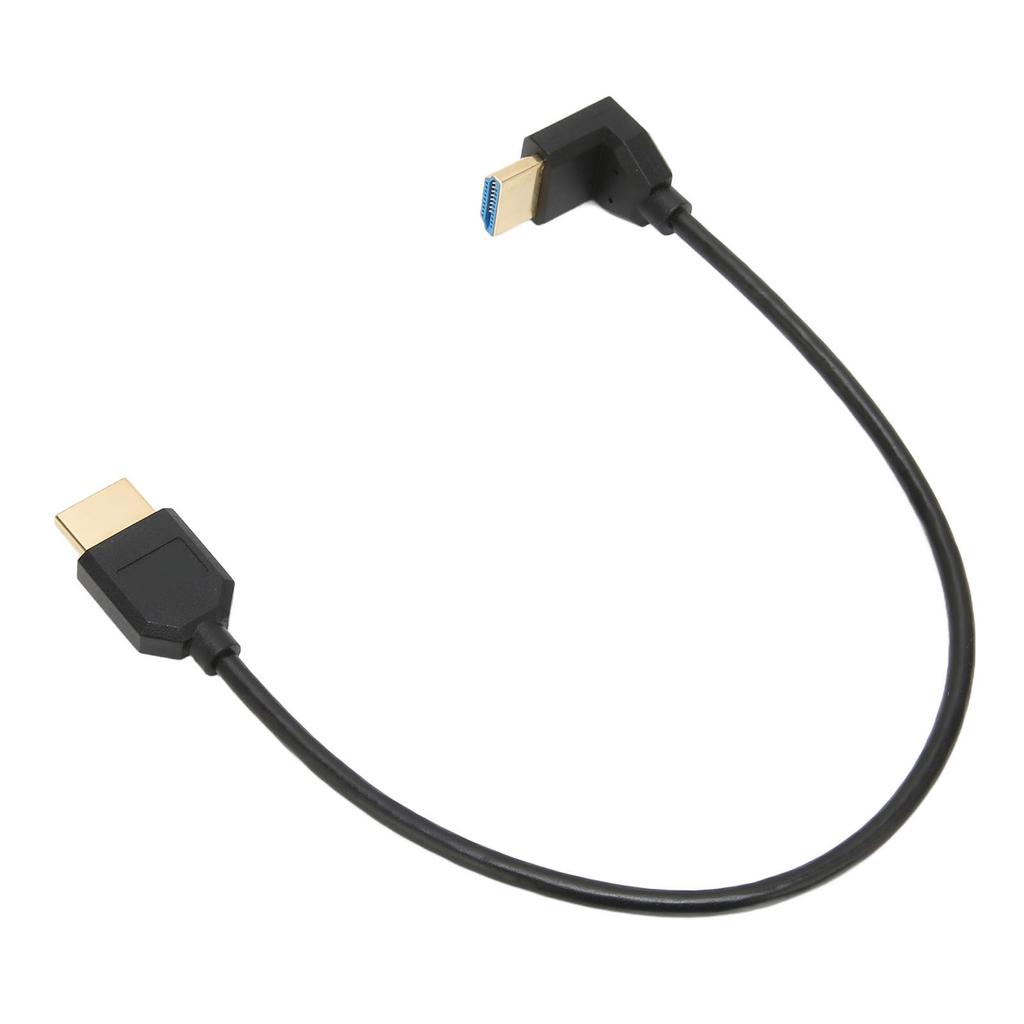 90 Degree Down HD Multimedia Interface Cable 48Gbps Gold Plated Flexible HD 8K HD Multimedia Interface Cable for Laptops