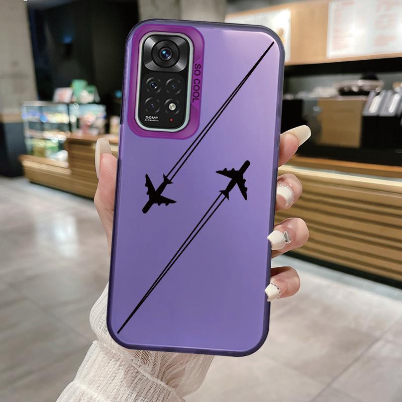 For Redmi Note 11 11S 14 13 Note14 Note13 Pro 5G 4G Case Shockproof TPU Soft Bumper Hard Back Cover Love Heart Aircraft Fundas