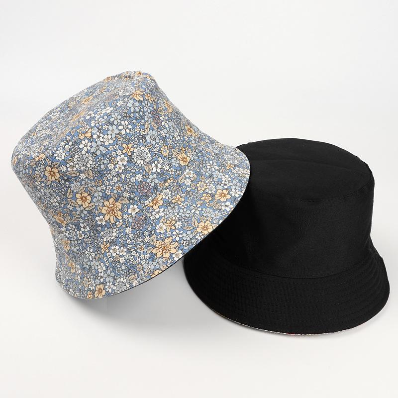 Fisherman's Hat, Female Chrysanthemum, Double-sided Printed Flower Pot Hat, Outdoor Flower Sun Protection and Sunshade Hat