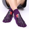 Creative Cotton Men's Five Finger Socks Soft Cotton Horror Skull Hand Claw Prints Summer Toe Socks Outdoor Sports Running Socks