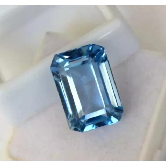 Certified Natural Light Blue Aquamarine Emerald Cut 14-16 Ct Beautiful Gemstone