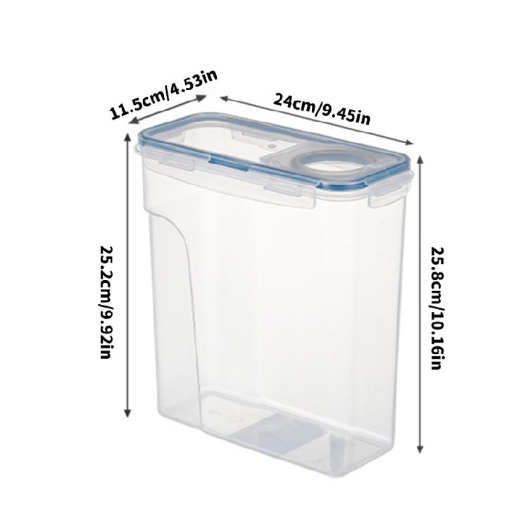 Multipurpose 4L Clear Food Storage Bin With Sealed Lid For Bulk Grains Bean And Kitchen Supplies