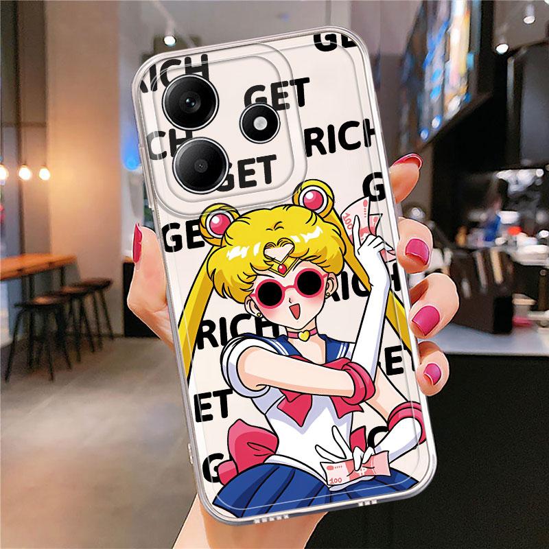 Sailor Moon Soft Phone Cover Case for Xiaomi Redmi Note 14 Pro Plus 11S 13C 14C A4 12S 11 10S 12 9 10 Note 13