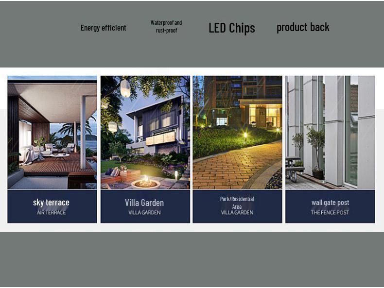 Waterproof LED Outdoor Wall Light for Staircase, Terrace, Corridor, Garden, Villa, or Aisle.