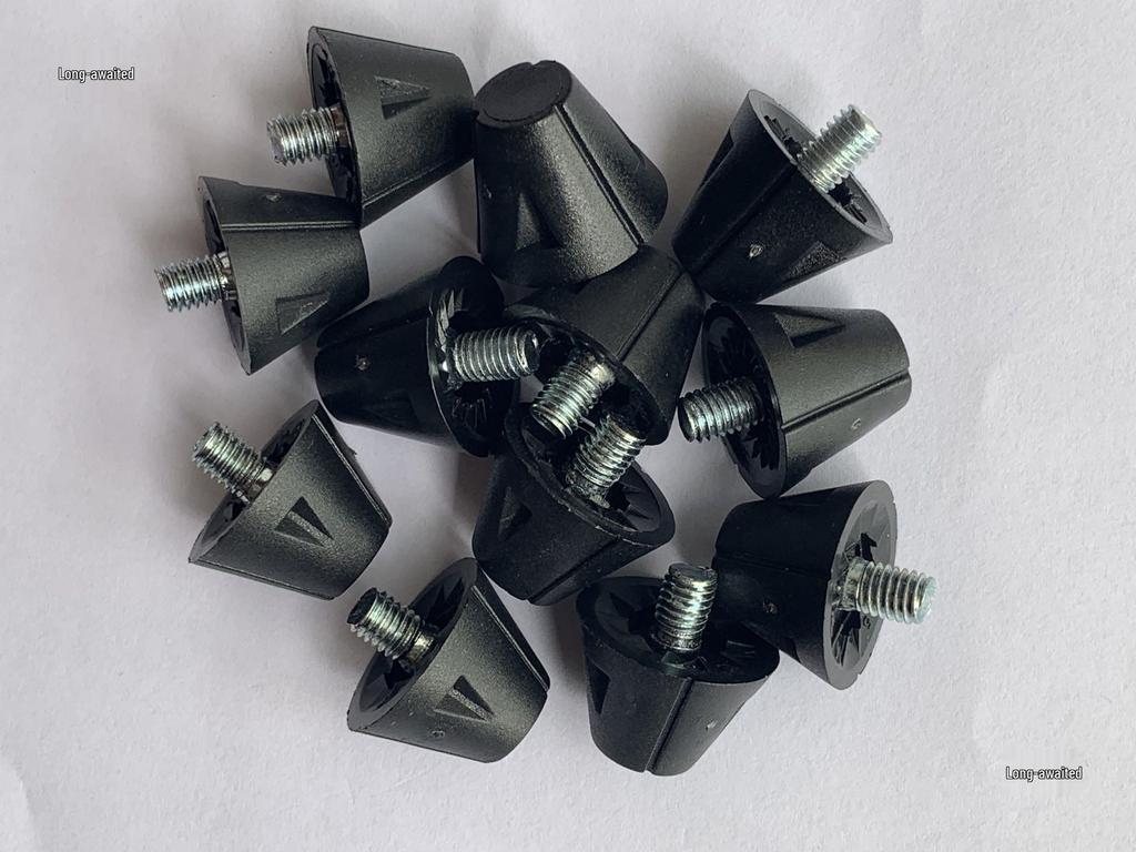 New Universal Transparent Football Cleats with Replaceable Rubber Studs, Available in 13mm and 16mm Lengths