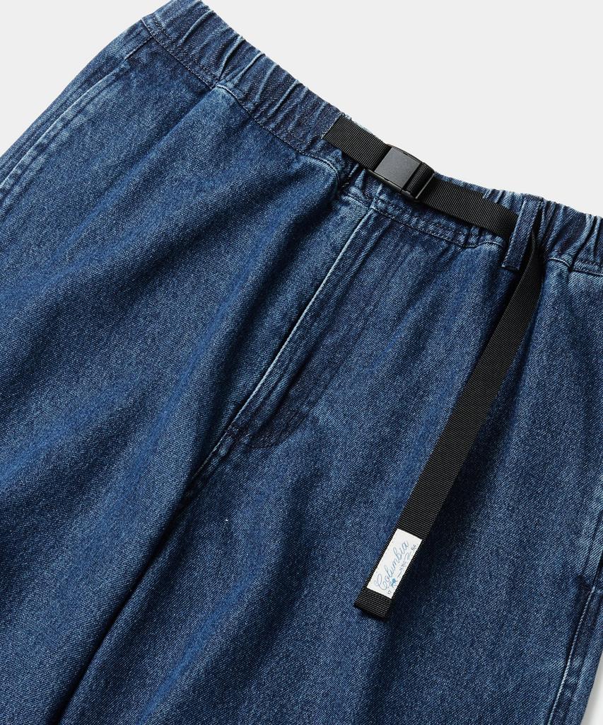 COLUMBIA UNIVERSITY Sl-Label Belted Parachute Denim Pants Midnight Denim