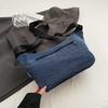 Denim Small Satchel Chest Bag Kvinne Campus Style Crossbody Bag