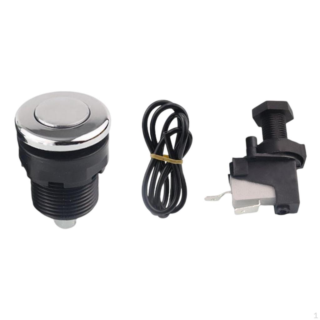 Air Switch Button Kits Garbage Disposal Parts Jetted Jet with 1M Hose Sink Top