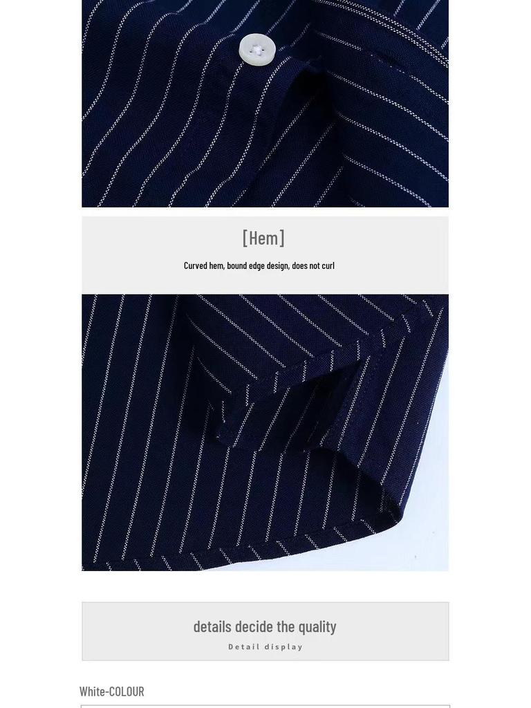 Men's Cotton Oxford Long Sleeve Shirt - Solid Color for Business Casual