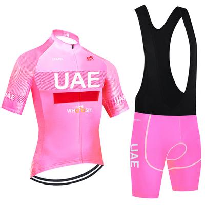 2026 Φανέλα Ποδηλασίας Ροζ UAE TEAM Σετ Σορτς Φανέλας Ποδηλάτου Ρούχα Ποδηλασίας Άνδρες Γυναίκες Καλοκαίρι Pro Φανέλα Ποδηλάτου Ρούχα