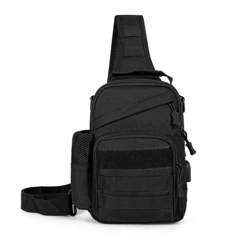 2024 New Sports  Backpack Shoulder Bag  Chest Bag Men Outdoor Hiking Camping   Hunting Fishing Pack Sling Molle Usb Bag Bag