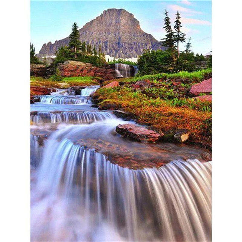 5D DIY Diamond Painting Mountain Landscape Diamond Embroidery Cross Stitch Kit Rhinestone Mosaic Home Decor