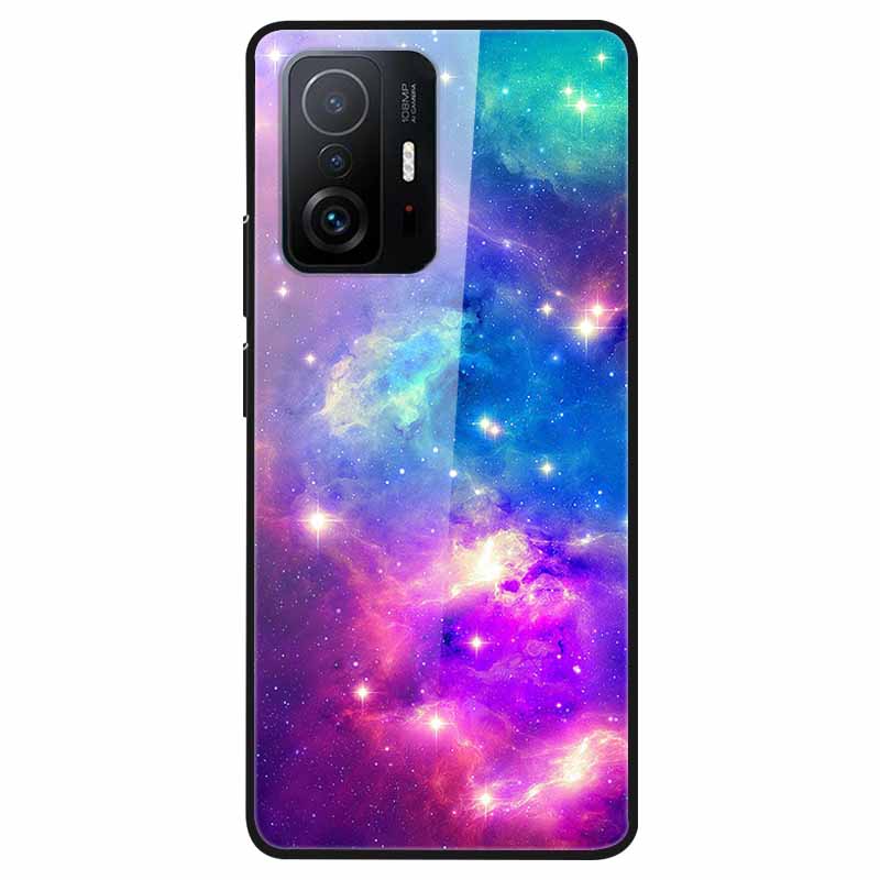 Luxury Case for Xiaomi Mi 11T Pro Cover Tempered Glass Cover for Xiaomi 11T 11 T Pro Phone Case for Xiaomi 11TPro Fundas 2021
