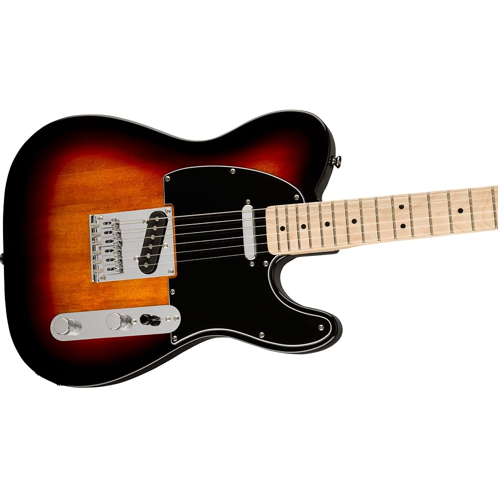 Squier by Fender Electric Guitar Affinity Series™ Telecaster®, Maple Fingerboard, Black Pickguard...