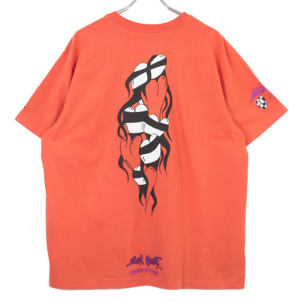 CHROME HEARTS XMatty Boy Sadistic Lipstick Short Sleeve T-Shirt/ Tops XXL OrangeUsed