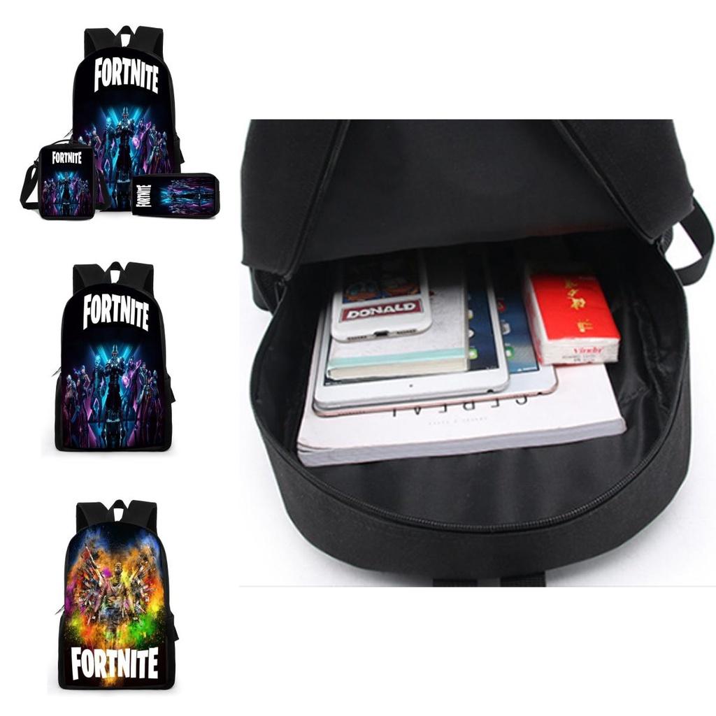 Fortnite Schultaschen-Set Hohe Kapazität Verschleißfest Atmungsaktiv Perfekt für Teenager