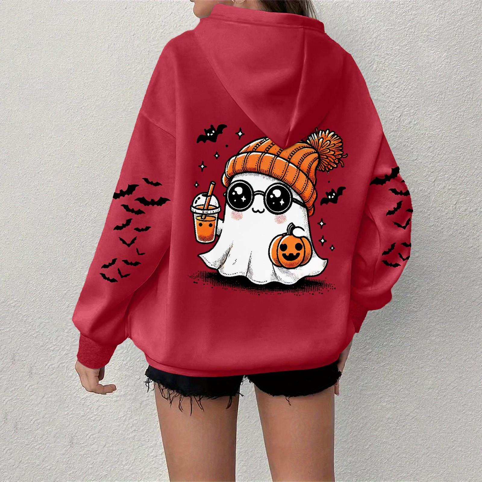 

Жіночий світшот повсякденний з довгим рукавом, атмосферний топ, вільний, популярний, пуловер з круглим вирізом, топ-світшот S червоний