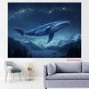 2D Plane 1 Piece of Blue Whale with Star Pattern Suitable for Photography or Room Decoration