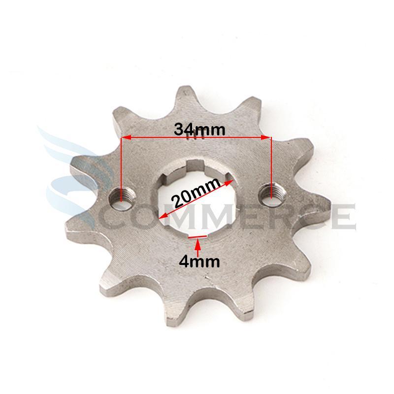 520# 20MM 10 11 12 13 14 15 16 18 19 20 21 22 Tooth Front Engine Sprocket for 150 200 250cc ATV Quad Dirt Bike Motorcycle Parts