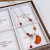 Autumn and winter chalcedony beaded necklaces, perfect for everyday wear as a clavicle chain, with various pendant styles for layering