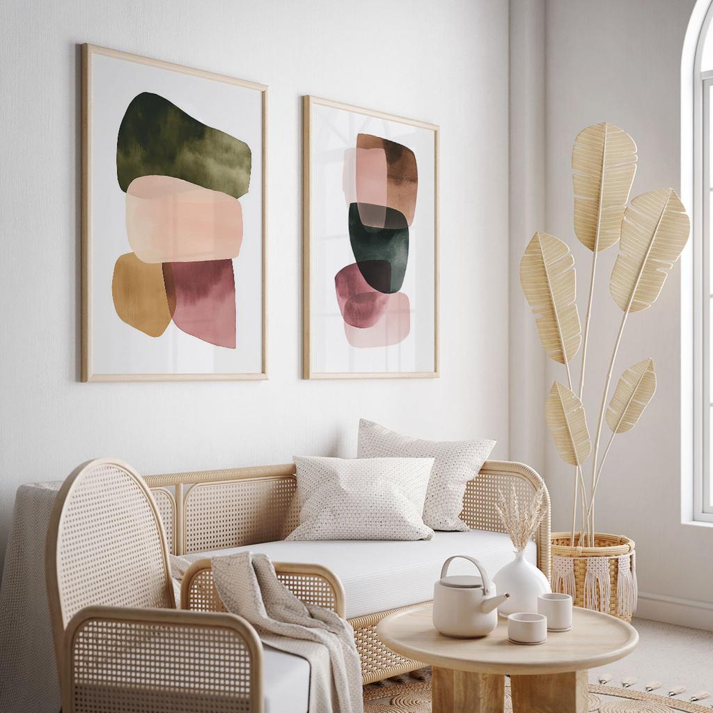 Zestaw dwóch plakatów kompozycja