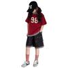 Koreanischer Stil Kurzarm-Polo & Jeansshorts Set für Mädchen - Trendige mittellange Campus-Mode für Kinder
