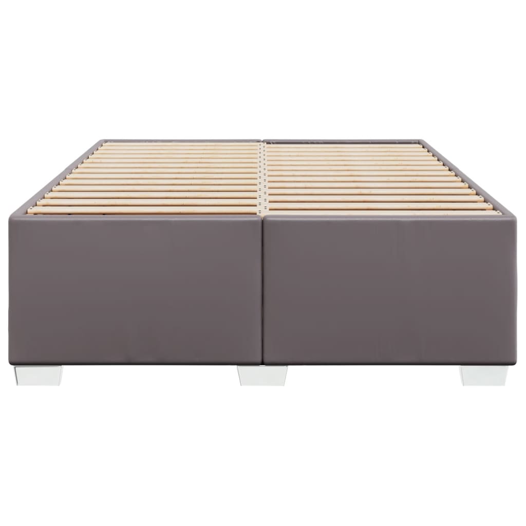 Bed Frame Gray 160 x 200 cm Faux Leather